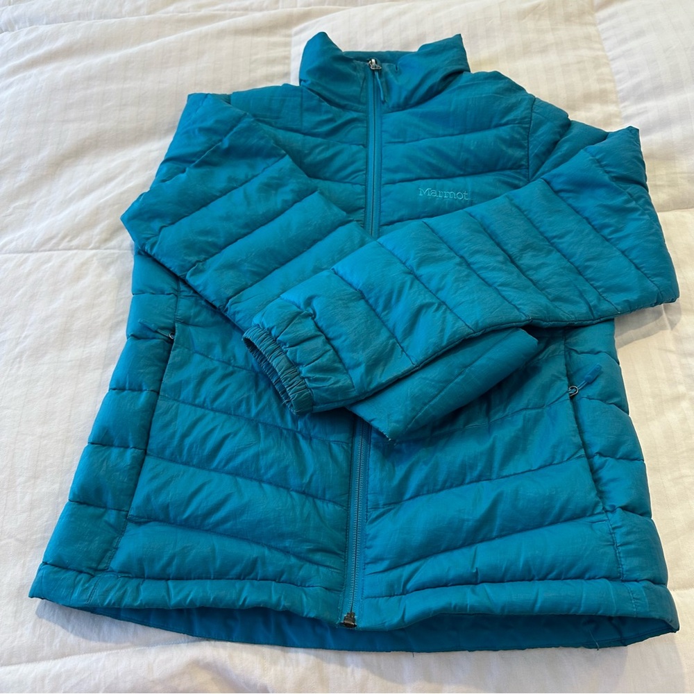 Marmot women’s small blue 700 fill down Puffer Jacket - Picture 14 of 14